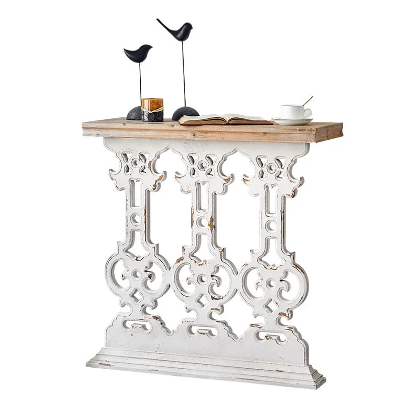 &American retro entrance rack creative carving small entrance terrace old bar case corridor side table decoration rack