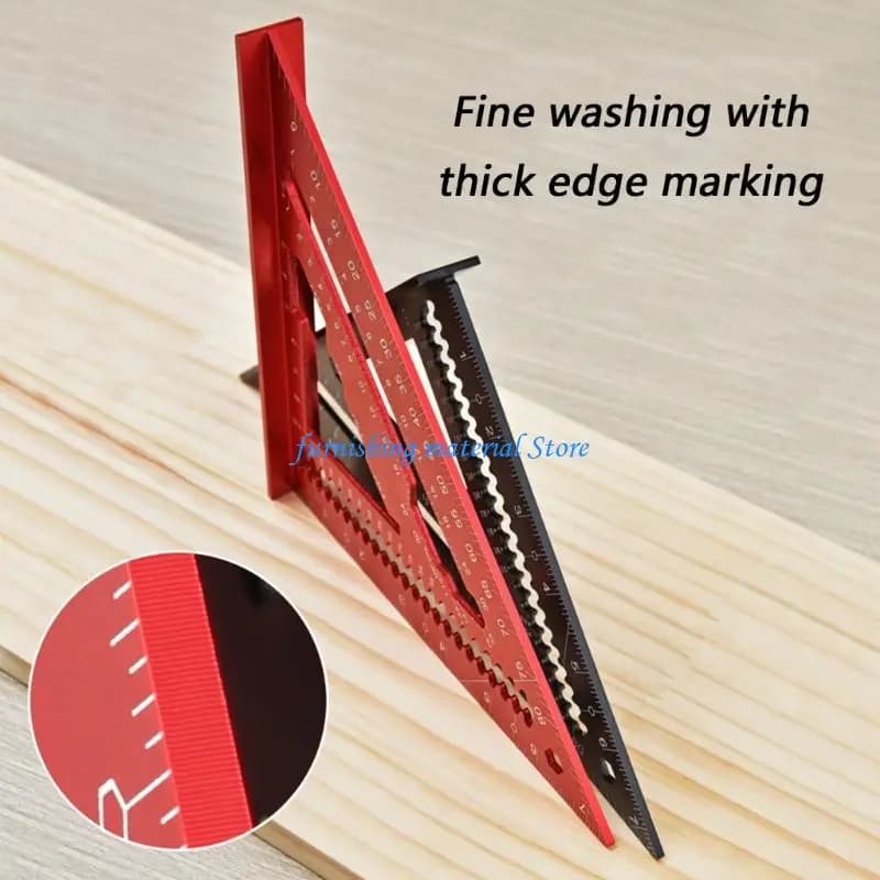 Y5GD 7inch Aluminum Step Gauges Triangle Ruler For Parallel And Perpendicular Lines
