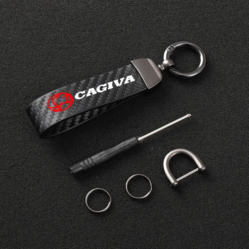High-Grade Leather motorcycle KeyChain Horseshoe Buckle Jewelry for MAXI SET CAGIVA Motorcycle