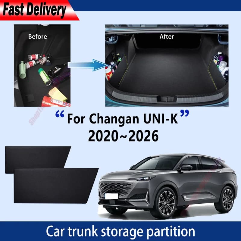 For 2020~2026 Changan UNI-K 2025 24 Trunk Storage Partition Multifunction Storage Auto Interior Parts Organizer