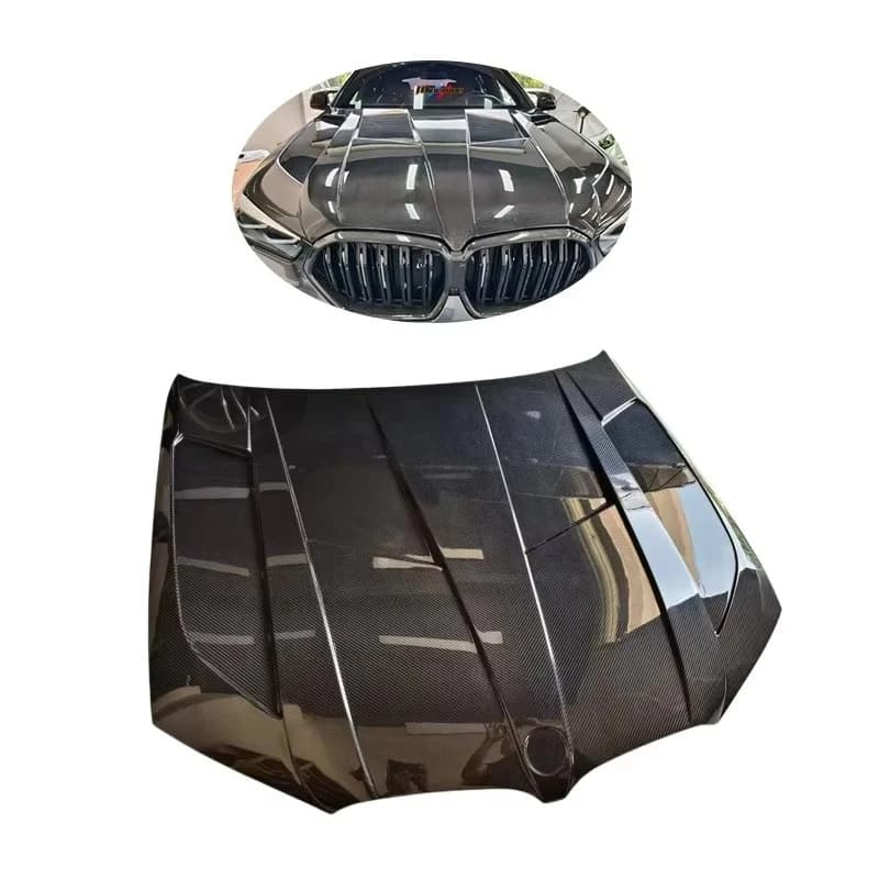 Real Dry Carbon Fiber Engine Hood for BMW X6 G06 LCI SAC 2020-2024 M50i M60i Upgrade to LD Style Performance Replacement Bonnet