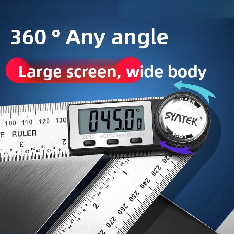 High Precision Digital Universal Angle Ruler Multifunctional Woodworking Measuring Protractor Gauge
