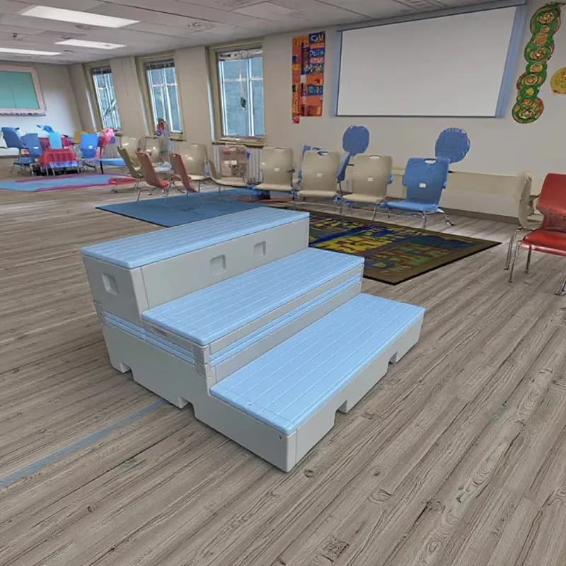High Quality Contemporary Design Durable Plastic School Stairs for Classroom and Music Room