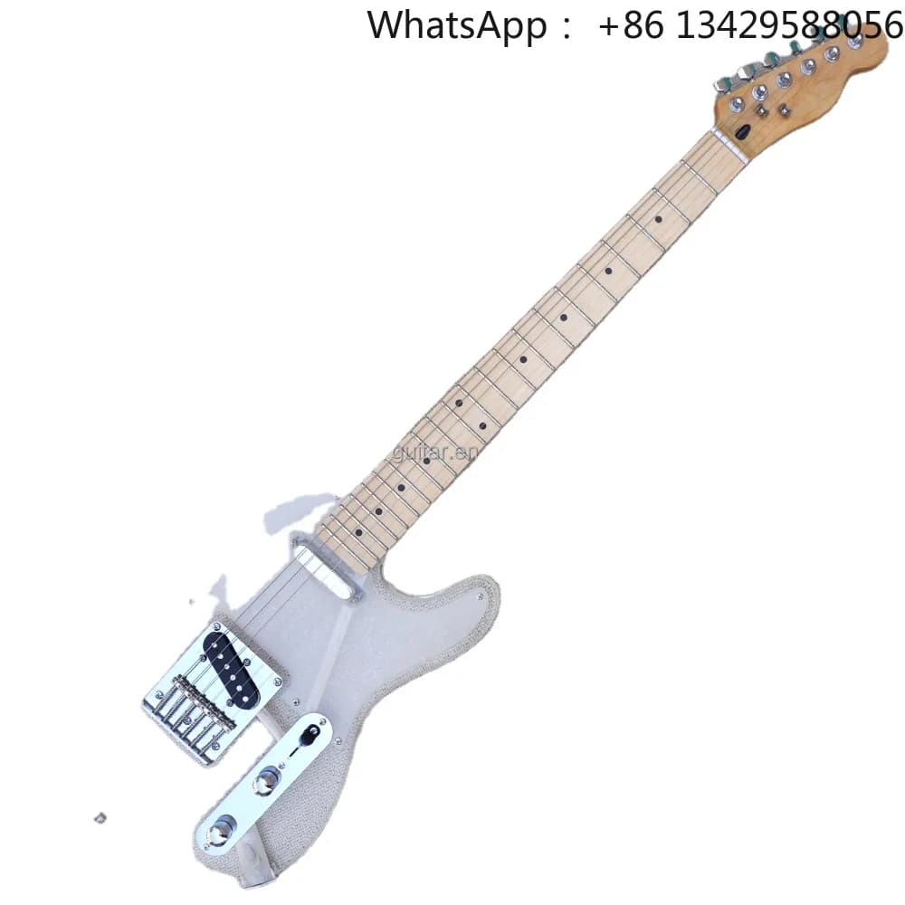 Flyoung High Quality Acrylic Electric Guitar Maple Rosewood Fretboard Guitar Plexiglass Guitars