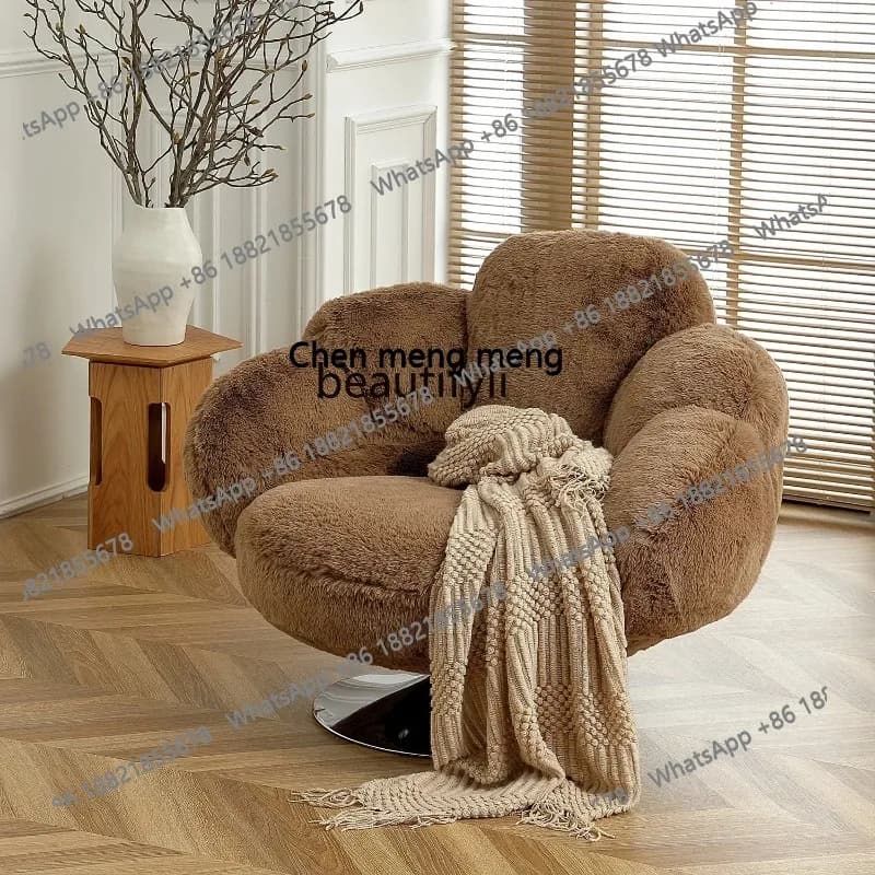 cn8617 ss New style Designer leisure chair bear paw chair plush art living room single Nordic sofa chair rotatabless 8617