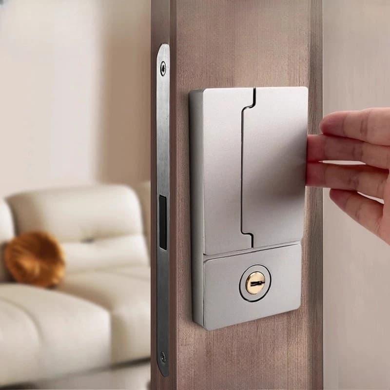 Minimalist Magnetic Silent Bedroom Wooden Door Door Lock, Modern Simplicity