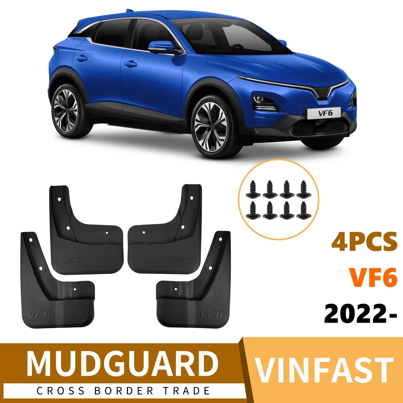 For VinFast VF 6 2022-2025 Mud Flaps Custom Fit Splash Guards Front Rear Wheel Auto Exterior Decor Accessories
