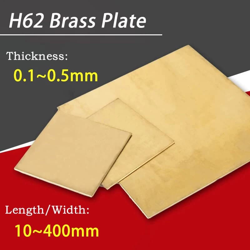 1~4pc Thickness: 0.1/0.15/0.2/0.25/0.3/0.4/0.5mm Length/Width:10~400mm H62 Brass Plate DIY Contruction Brass Pad