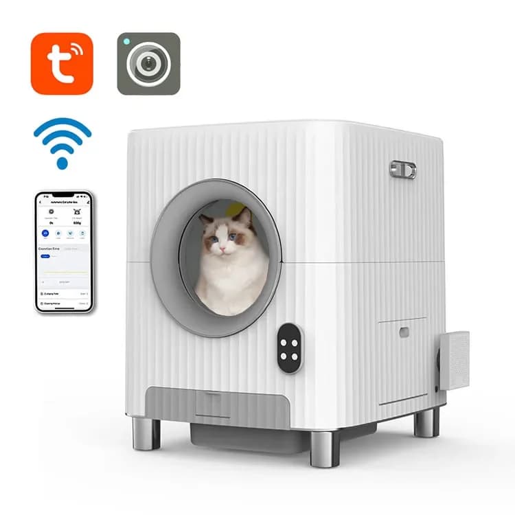 Hot selling intelligent cat litter box, cat toilet, fully enclosed sensor cabin door APP with camera, fully automatic, oversized