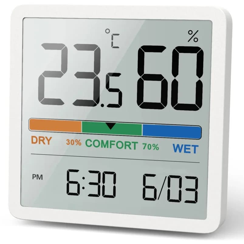 Digital Indoor Temperature Humidity Meter, LCD Display Thermometer Hygrometer, Home Sensor Gauge Weather Station