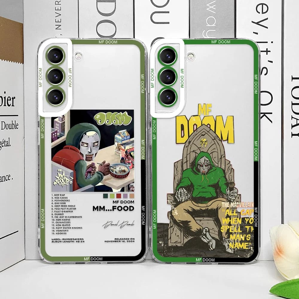 Fashion MF DOOM Hot Singer Transparent Phone Case for Samsung Galaxy S25 S24 S20 S21 FE S22 Plus S23 Ultra 5G Soft Covers Fundas