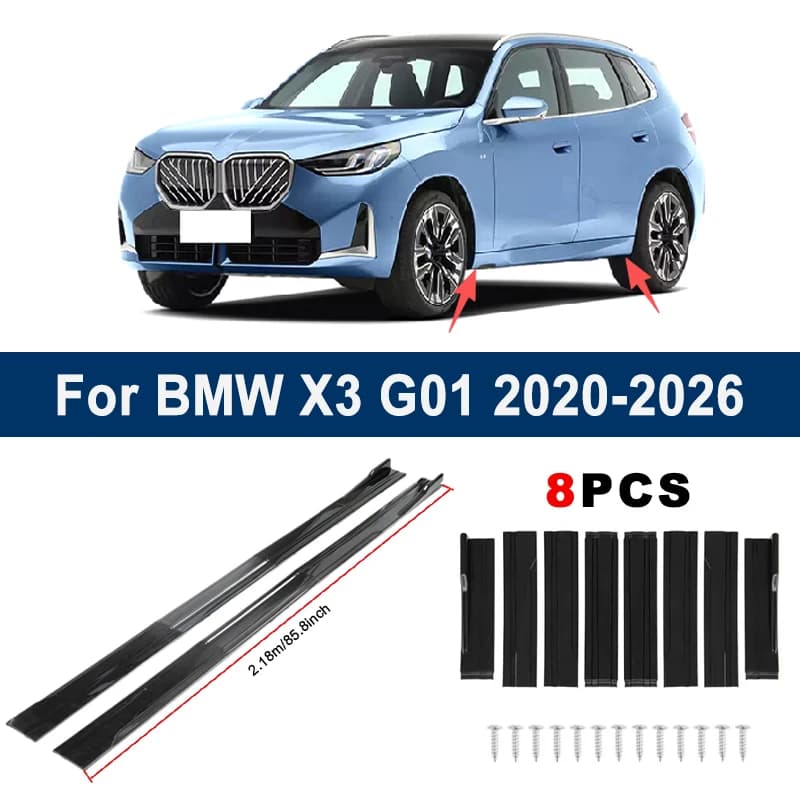 2.18m Sectional Side Skirt Extension Lips For BMW X3 G01 2020-2026 - Racing Side Spoiler Car Modified Body Kit Accessories