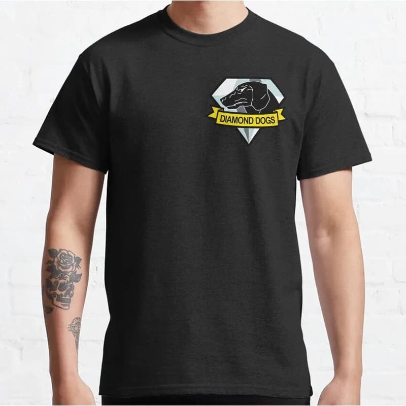 Metal Gear Solid MGS Video Game T‑Shirt Gamer Fan Gift Unisex Cotton Diamond Dogs Tees Solid Snake Graphic Print Streetwear Tops