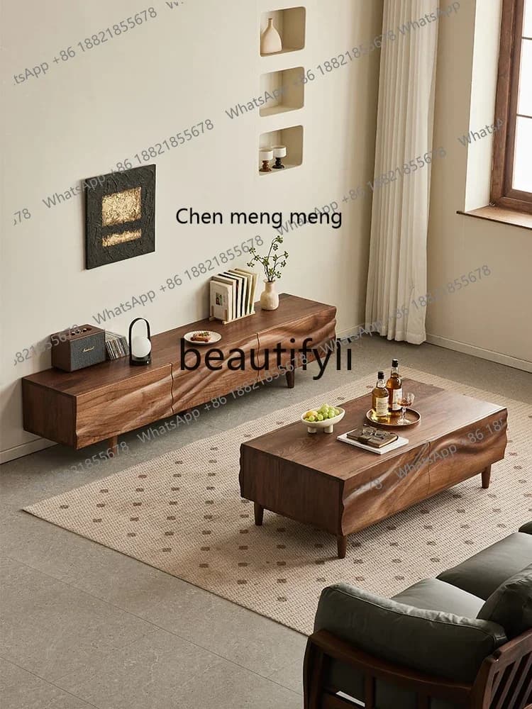 M178 North American black walnut coffee table Nordic all solid wood tea table living room creative coffee table