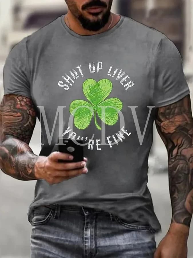 Summer Men's Printed Casual Crew t St Patrick'S Day Shenanigator A Person Who Instigates Shenanigans 3D Printed T Shirt