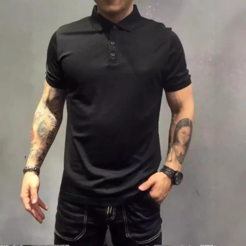 Summer lapel short-sleeved solid-color POLO shirt with printing, exhibition event  corporate culture ,and employee work clothes.