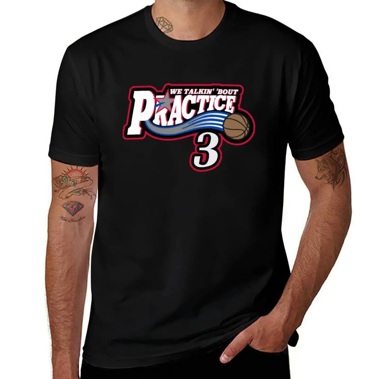 Allen Iverson S-l-am Mag-azine T-Shirt custom t shirt cute tops summer clothes anime figures mens t shirts pack
