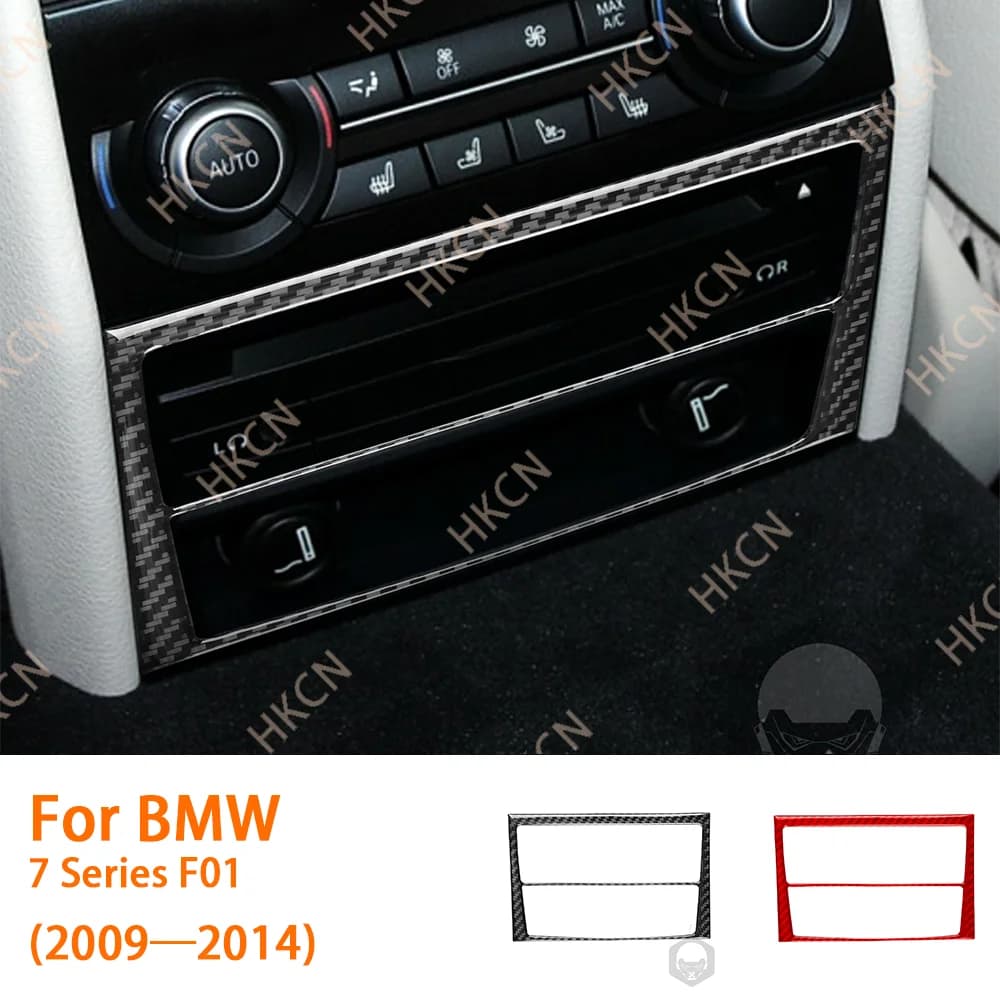 For BMW 7 Series F10 Carbon Fiber 2009-2014 Rear Ashry Storage Box Panel Decorative Cover Car interior accessories sticker