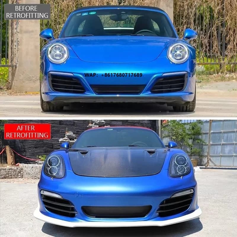 2012-2019 911 991 Car Modification Upgrade GT3 Front Bumper Carbon Fiber Engine Hood Engine Hood Body Kit