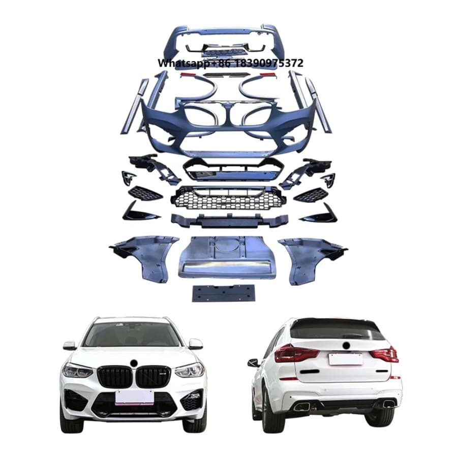 New G01/G08 2017-2024 for X3 Proportional Body Kit with Fog Light Cut-Outs Front/Rear Bumpers for Car Upgrade