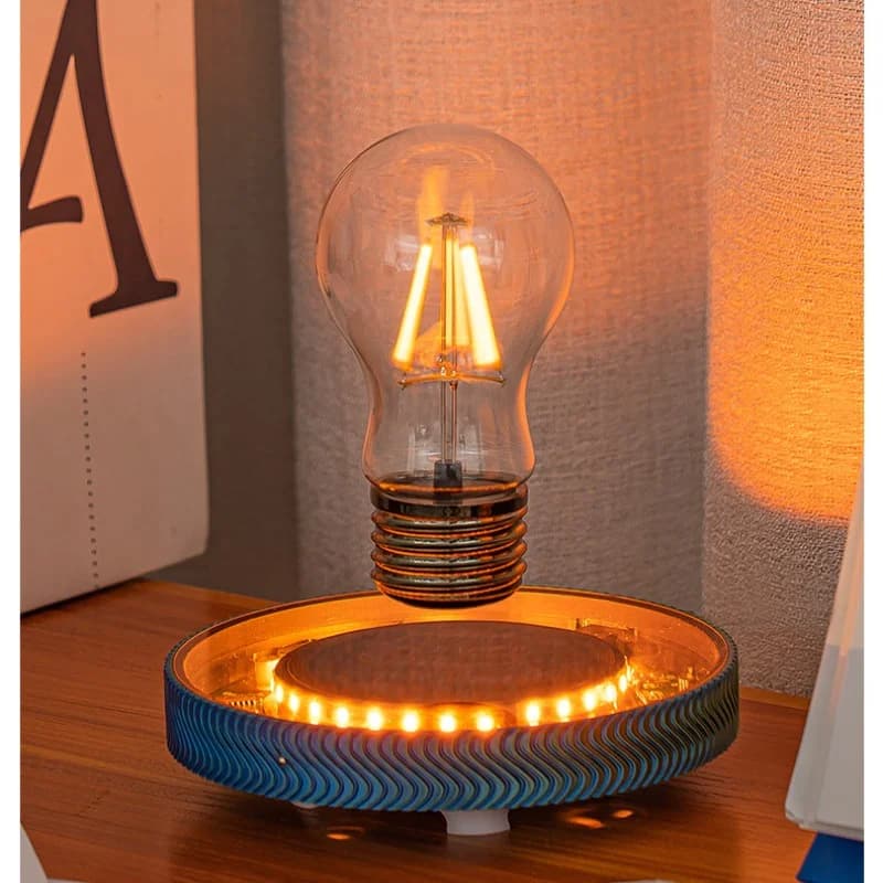 Magnetic Levitating Bulb Saturn Moon Lamp Levitating Rotating Table Lamp Creative Office Home Decoration Unique Gifts