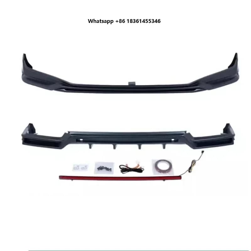 For Odyssey 2022-2023 Modified Front Shovel Body Kit Car Accessories Unpainted Front Lip Rear Spoiler with Light