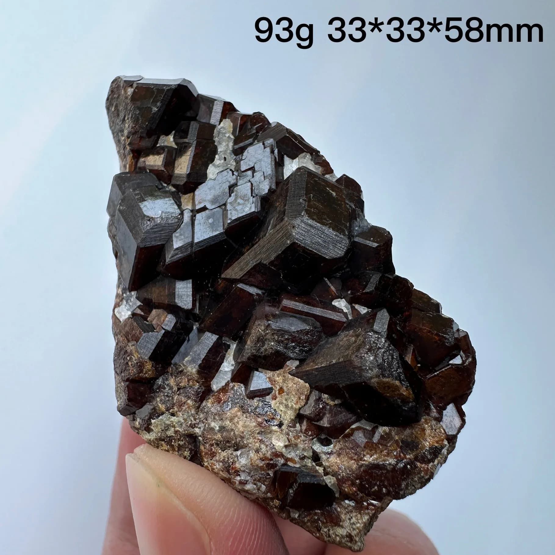 New! Natural Inner Mongolia Garnet mineral specimens + healing quartz crystals and stones rock gemstone