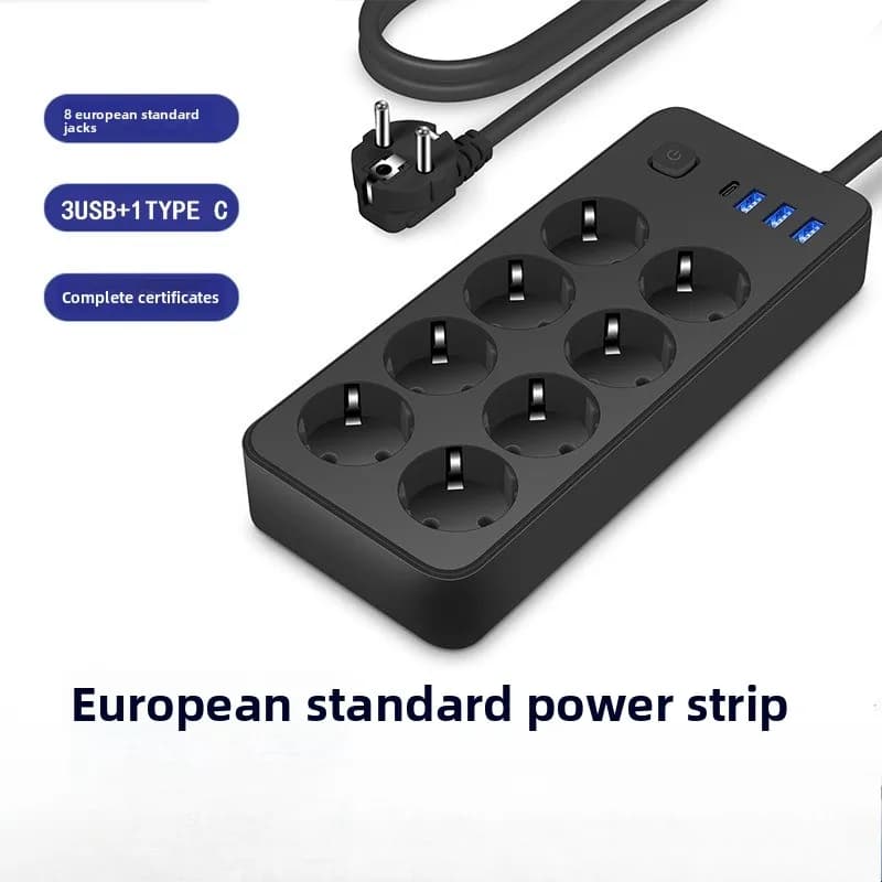 Kazakhstan Socket EU Standard CE Certified Saudi Arabia Socket Cross Border Dutch USB Power Strip EMC Extension Cord