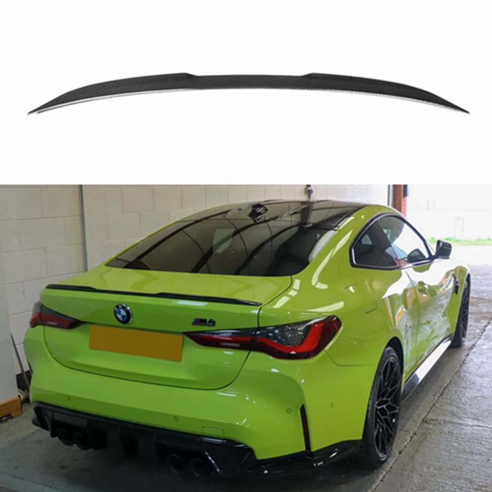 FOR BMW 4 Series G22 Coupe&M4 G82 M Style ABS bright black and Dry Carbon fiber Rear Spoiler Trunk wing 2020-2023