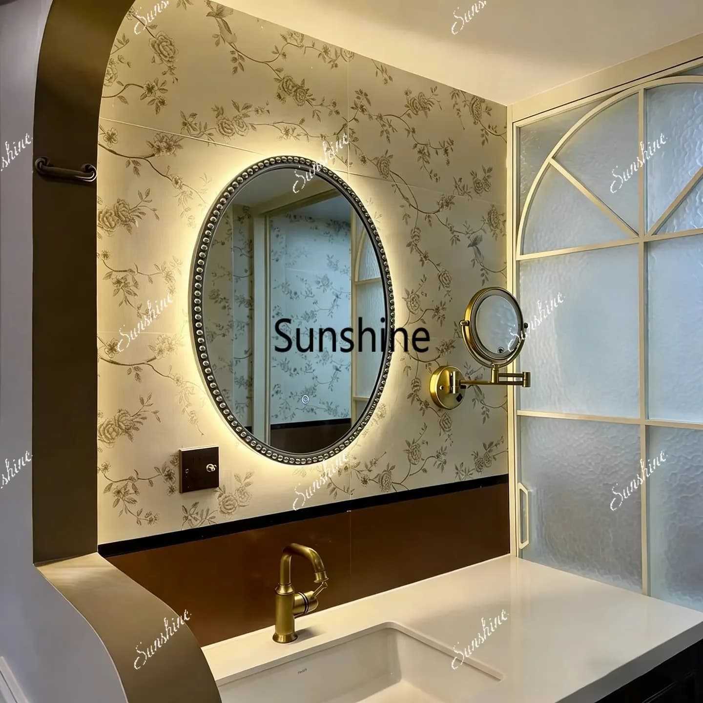 European oval bathroom wall-mounted smart mirrorT*