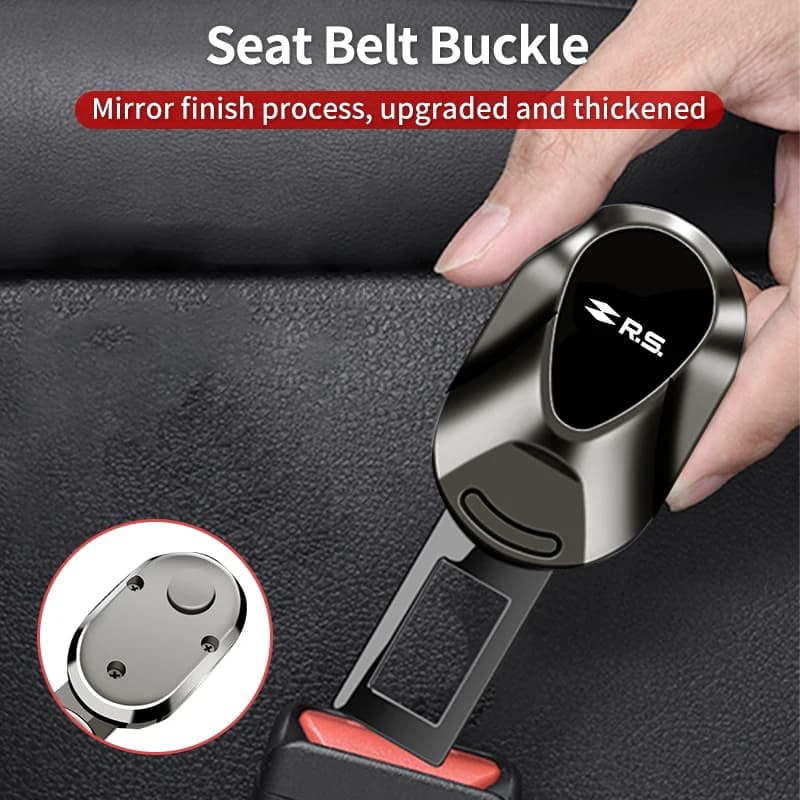 Car Seat Belt Extender Metal Safety Belt Buckle Clip Accessories For Renault RS Performance Clio Scenic Logan Megane Koleos Sand