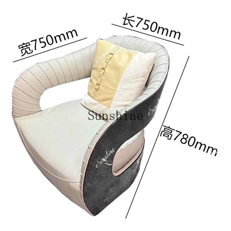 Light luxury leather sofa high-end luxury large flat floor living room TF