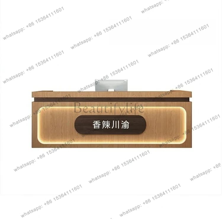 Premium hot pot restaurant checkout page retro new Chinese restaurant front desk counter