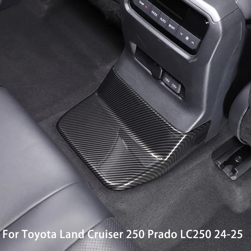 For Toyota Land Cruiser 250 Prado LC250 24-25 ABS Carbon Fiber Rear Air Outlet Cross The Bridge Decorative Panel Car Accessories