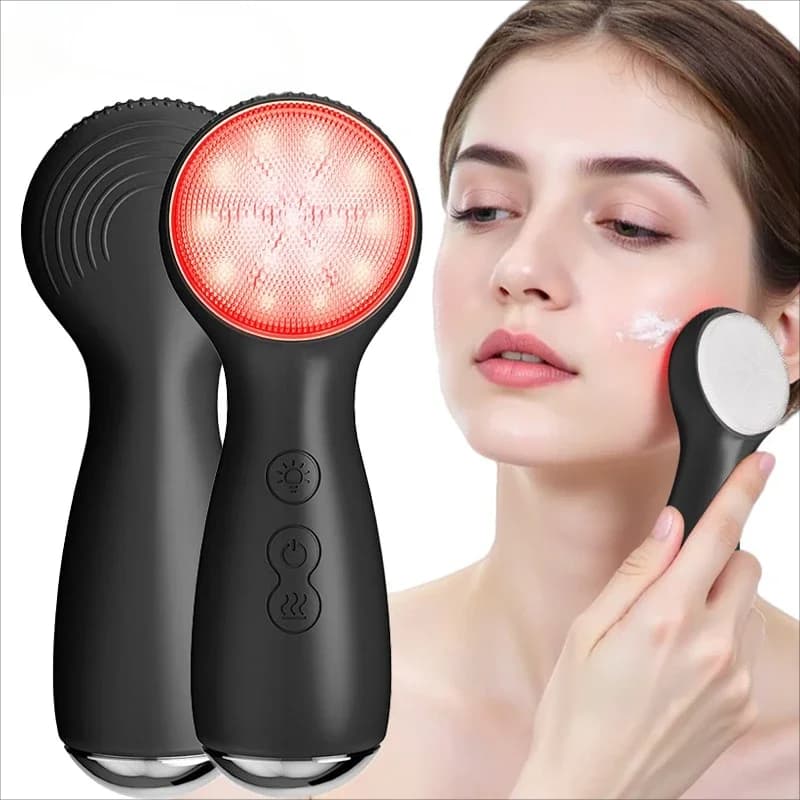 Electric Facial Cleansing Brush Exfoliating Portable Washing Silicone Cleanser and Massager Sonic Vibrating Face Cleaning Brush