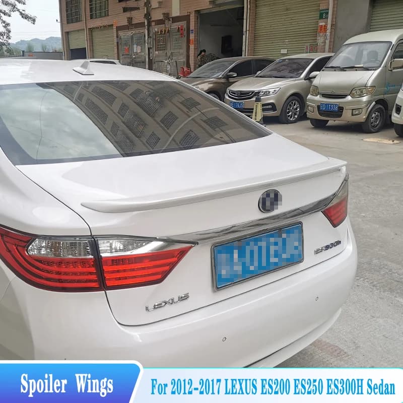 For 2013--2017 Lexus ES250 ES300H ES350 ES200 Sedan Rear Trunk Lid Spoiler Wings ABS Material Tuning Parts Body Kit Accessories