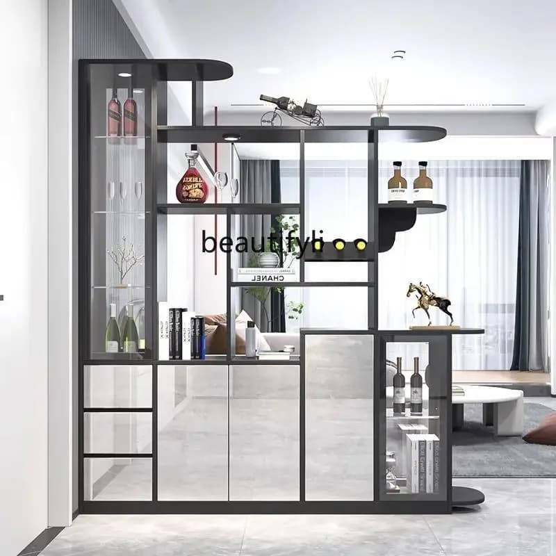 Living room partition cabinet Modern porch wine  Entry door screen cabinet Double-sided shoe