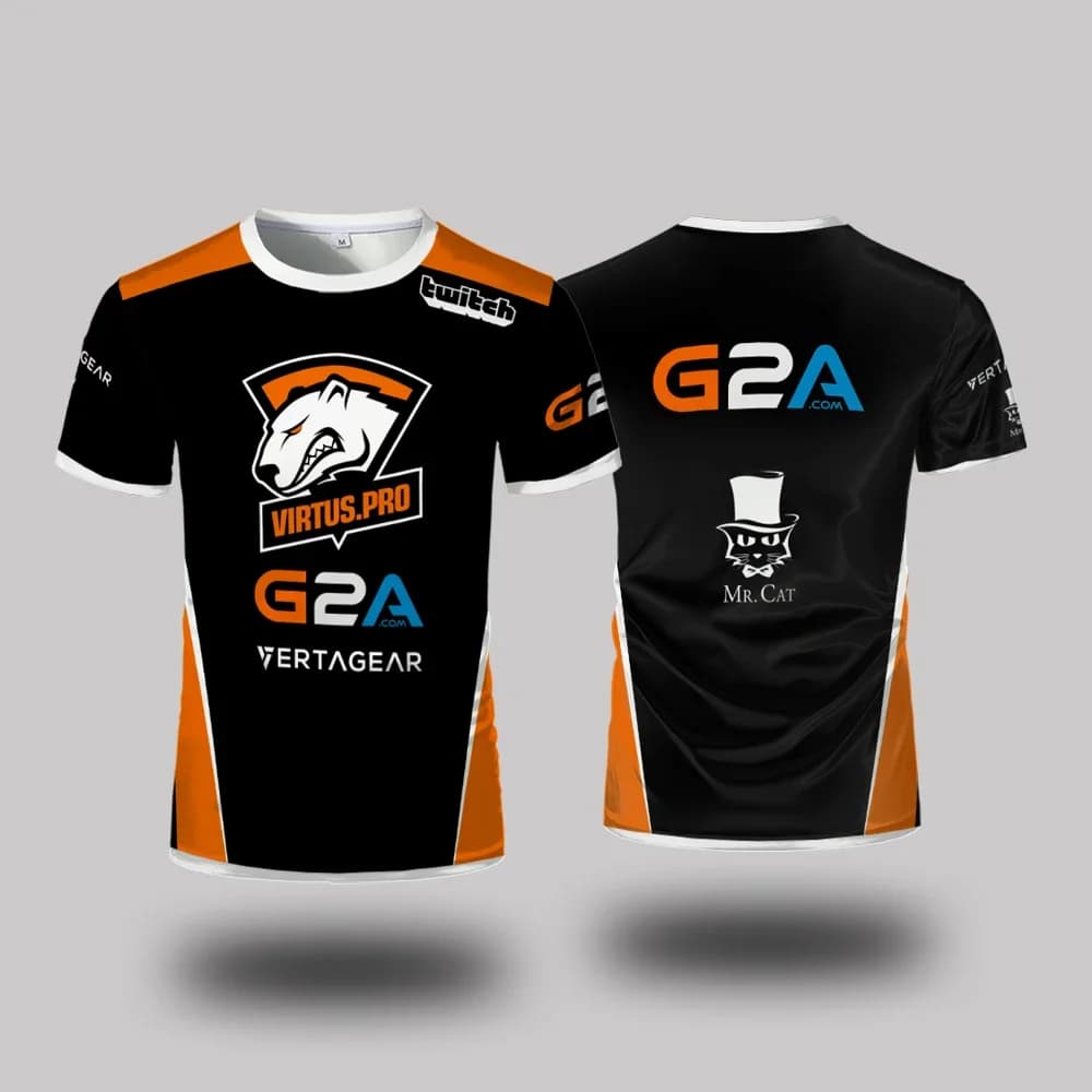 Virtus.Pro Esports Club Uniforms Summer Outdoor Men's And Women's Sport Breathable T-Shirt Loose Daily Casual Round Neck Clothes