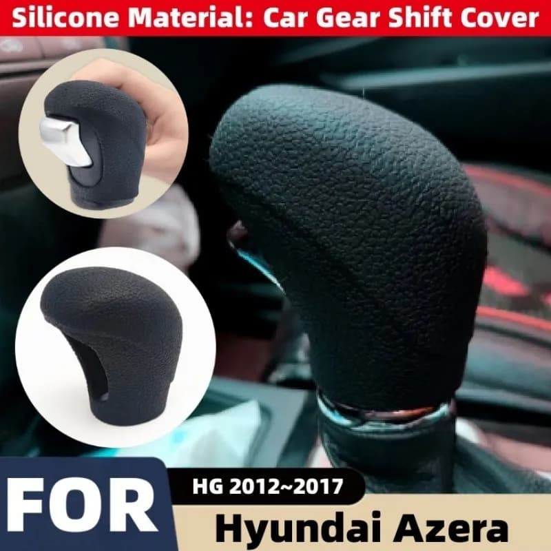 For Hyundai Azera HG 2012~2017 Car Gear Head Shift Knob Handle Cover Silicone Handle Nonslip Protect Covers Interior Accessories