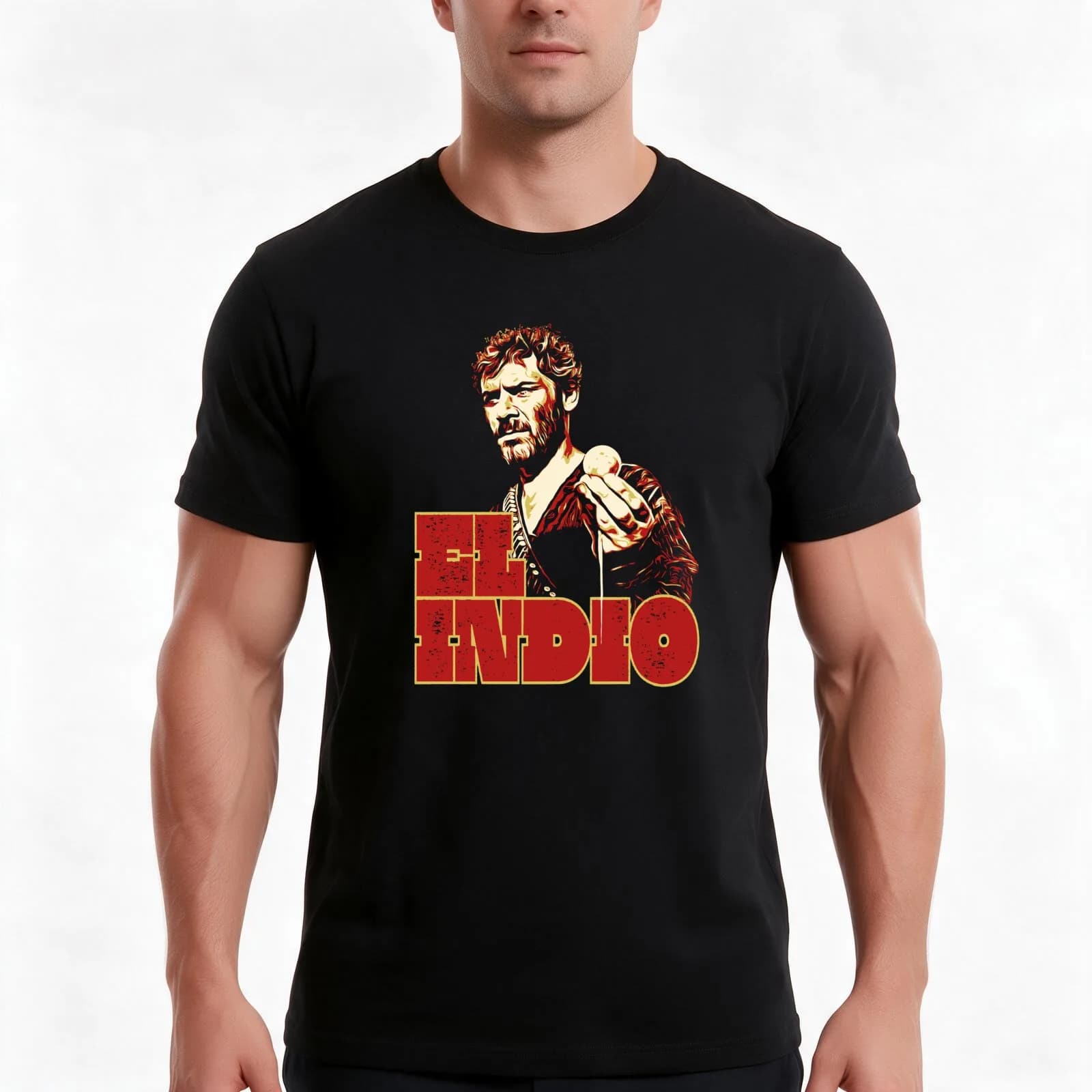 For a Few Dollars More El Indio T-Shirt, Summer Casual Cotton Tee, Oversized Streetwear Tops, Vintage Graphic Print, 100% Cotton
