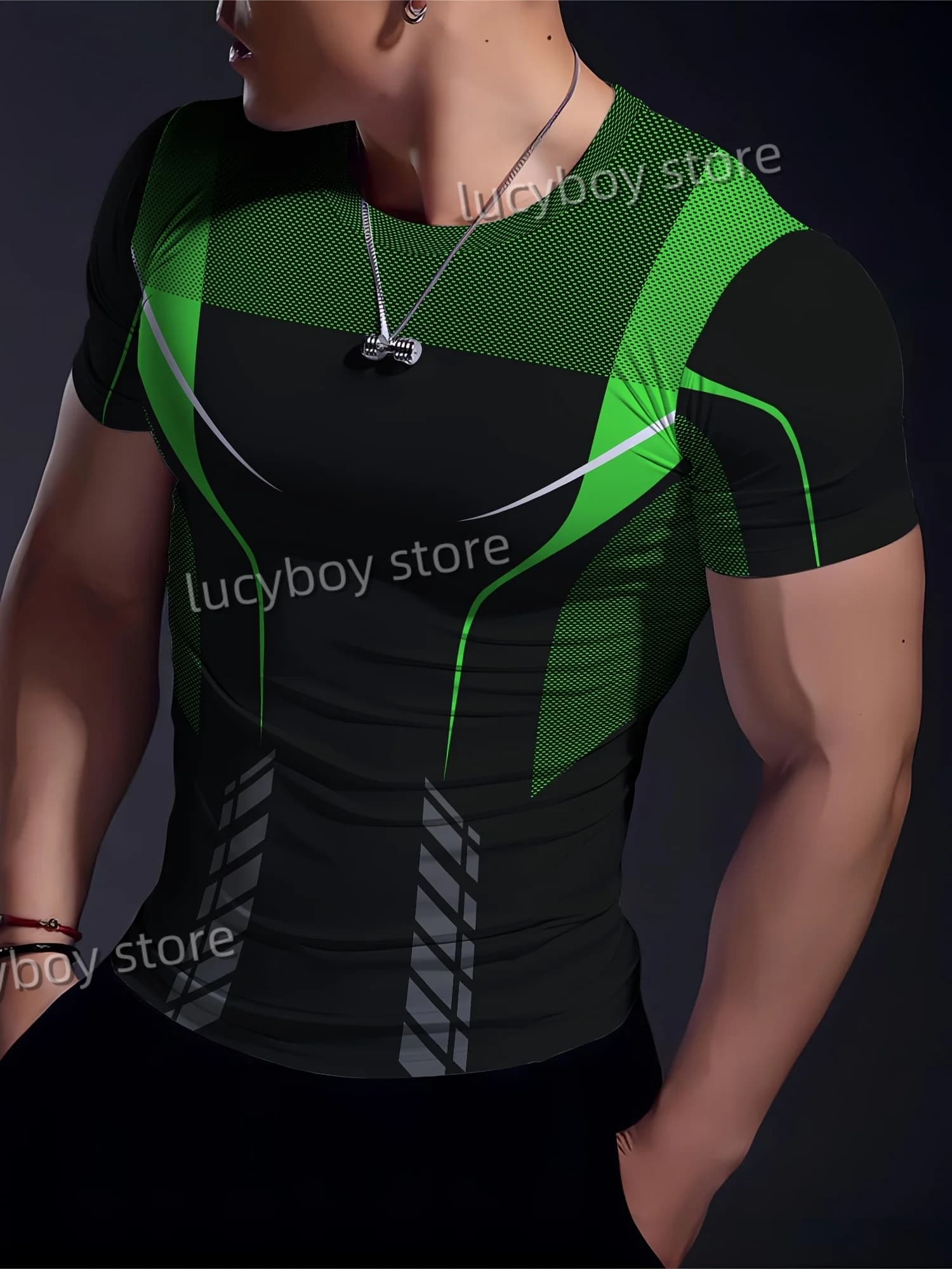Muscle Training Gym Men's T Shirt Sports Fitness  Short Sleeve Tees Quick Drying Running Sportwear Men Oversized Clothing Tops