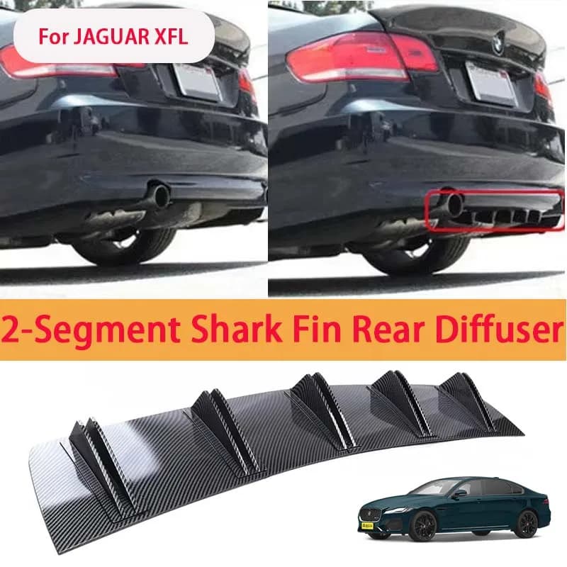 For JAGUAR XFL Shark Fin Rear Diffuser Split Chassis Spoiler Auto Aerodynamic Parts Aerodynamic Modification