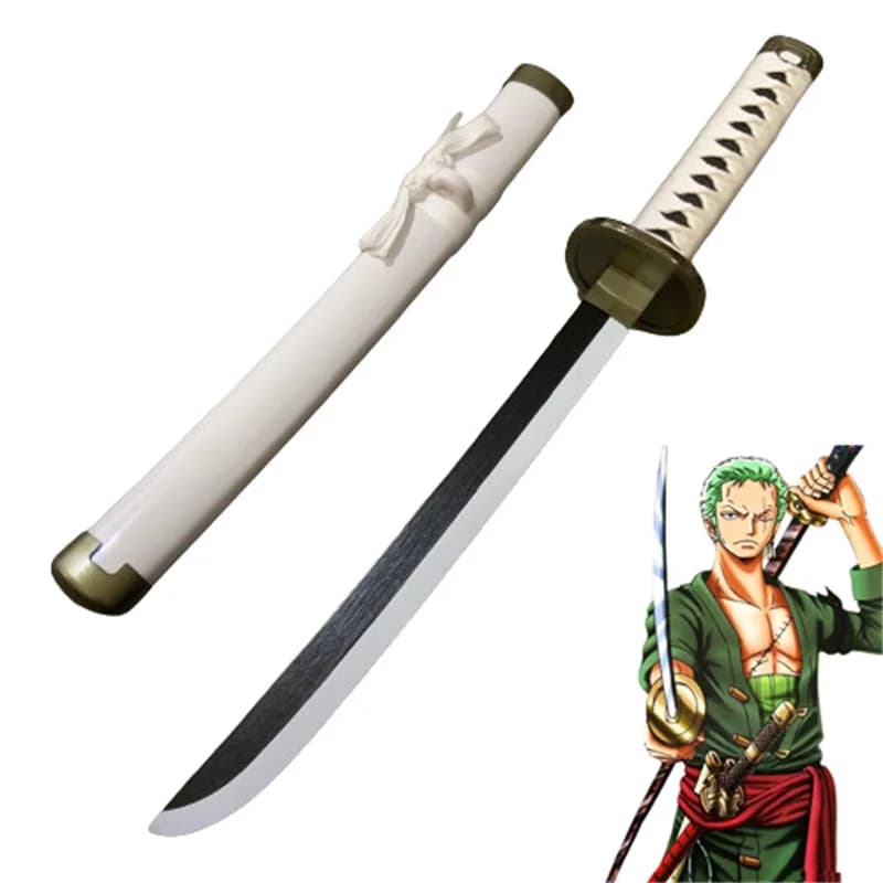 One Piece Role Play 24inch Anime Bamboo Assembled Roronoa Zoro Sword Katana Cosplay He Dao Model 60cm