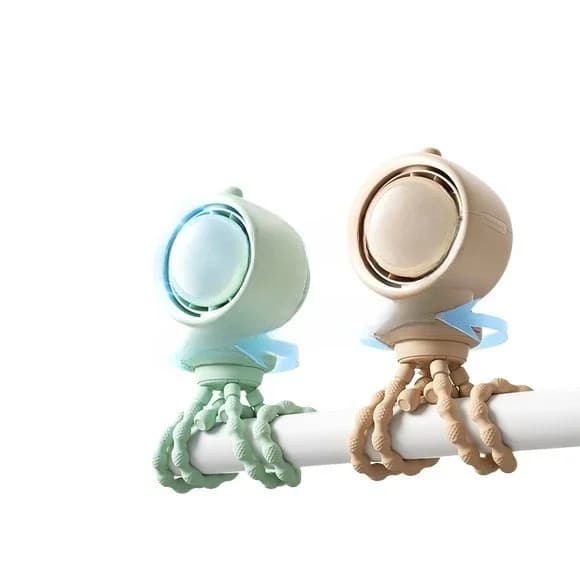 Stroller fan octopus long battery life bladeless shaking head air purification charging