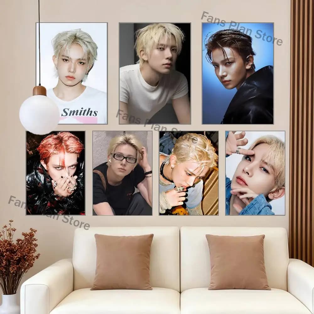 Singer E-Evan H-Heeseung Poster Prints Wall Art Painting Picture Gift Living Room Bar Restaurant Dec Sticker Large