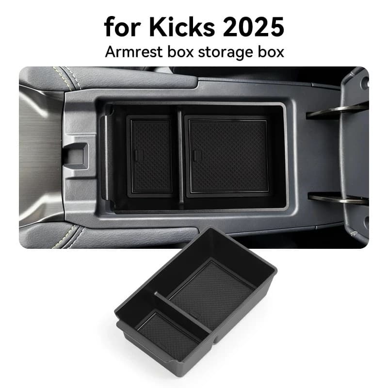 For Jinke Kicks 2025 Car Armrest Storage Box Center Console Multifunctional Organizer Tray Car Interior Accessories