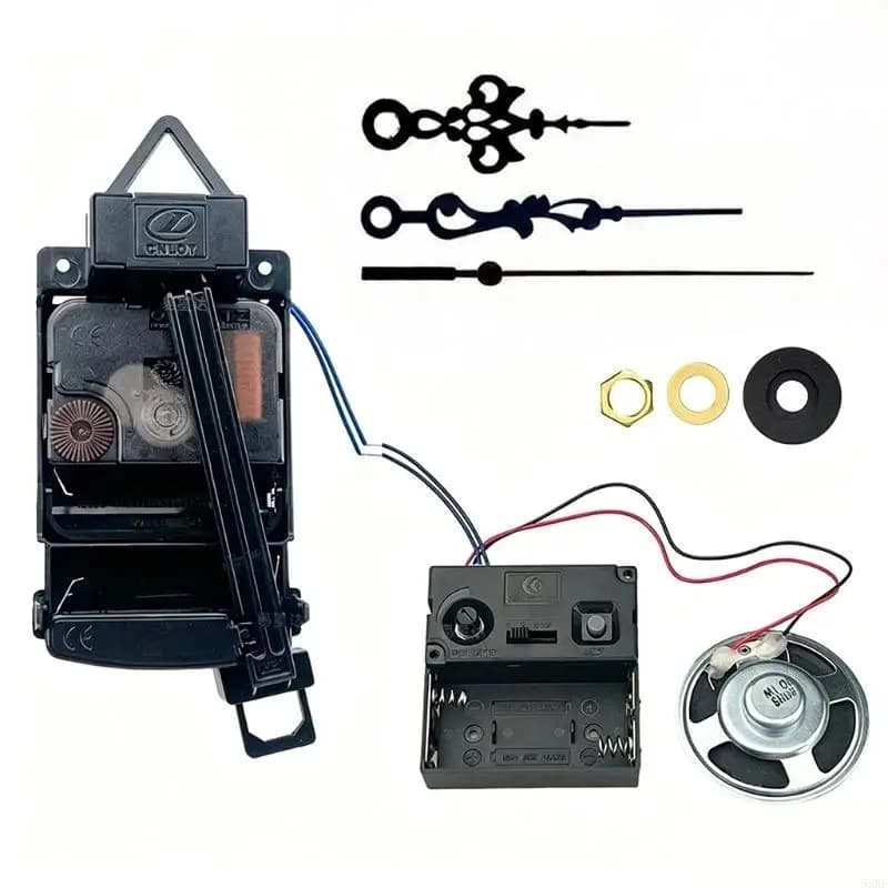 Completing Plastic Pendulum Clock Repair Set with Quartzs Movement Hands and Music Chimes Box for Crafting Unique Clock 55KF