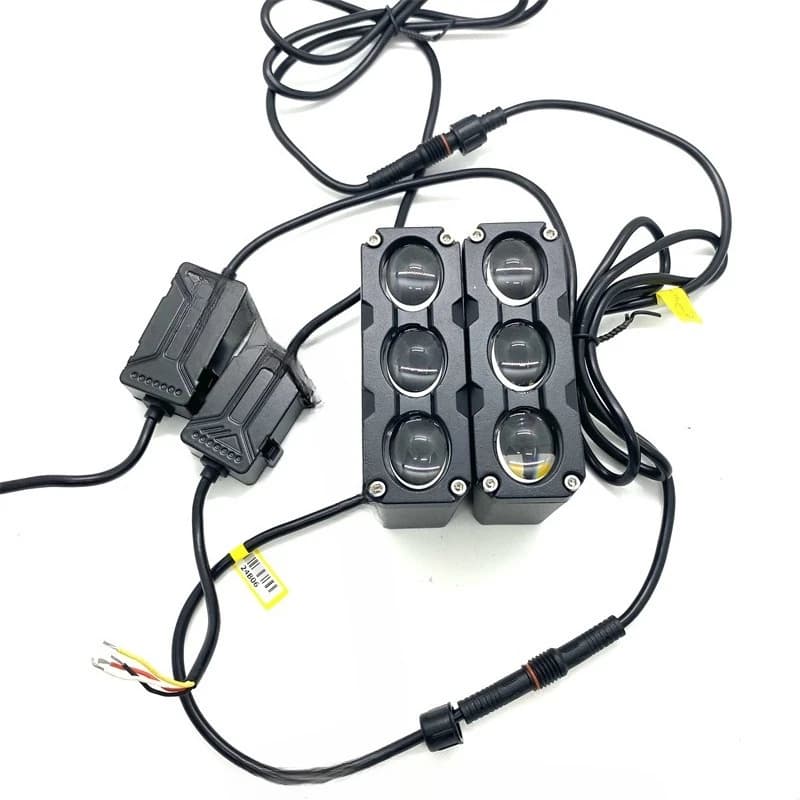 Light Emitting Diode Work Light, Motorcycle Spotlight with 3 Lens