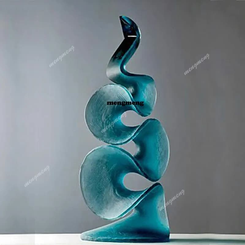Creative ornaments Modern light luxury high-end entrance Living room home decoration Transparent resin sculpture crafts