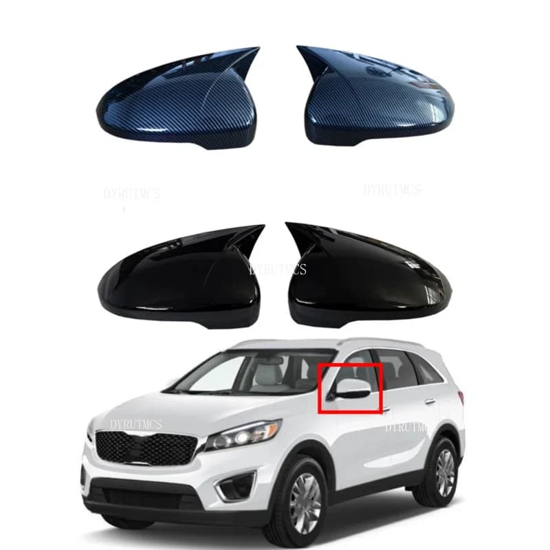 Rearview Side Mirror Cover For Kia Sorento 2015 2016 2017 2018 2019 2020 Wing Cap Car Rear View Case Trim Sticker Carbon Fiber